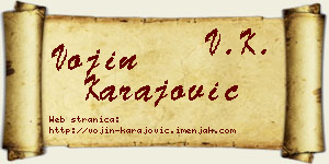 Vojin Karajović vizit kartica